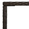 vidaXL Patio Bar Table Brown 27.6"x27.6"x43.3" Poly Rattan and Glass - 3 of 4