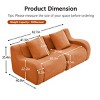 82.7" Modular Teddy Sofa with Curved Armrest, Plush 2 Seater Sectional Sofa Couch, No Assembly Needed-3irtyhousy - 4 of 4
