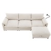 YOOCOZZ Sectional Sofa with Movable Storage Ottoman, Adjustable Phone Holder, Charging Ports, Armrest Storage Pockets - 2 of 4