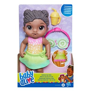 Baby Alive Rainbow Spa Baby Doll- Black Hair - 1 of 3