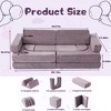 Vipbear Kids Couch - 14Pcs Modular Kids Play Sofa,Convertible Foam Toddler Child Sectional Sofa,Diy Creativing Playroom Furniture For Toddlers，Purple - 2 of 4