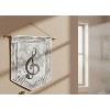 Treble Clef Pennant Music Note and Floral Wall Decor – 18x21" by Manual Woodworkers and Weavers - 3 of 3