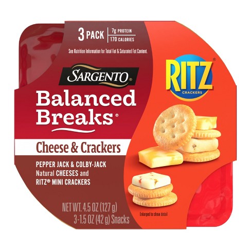 Sargento Balanced Breaks Cheese & Mini Ritz Crackers - 4.5oz/3ct : Target