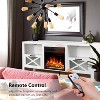 R.W.FLAME Fireplace Tv Stand Fireplace Mantel Wood Surround Firebox Freestanding Corner Fireplace Heater Infrared Quartz Heater Adjustable Led Flame - 2 of 4