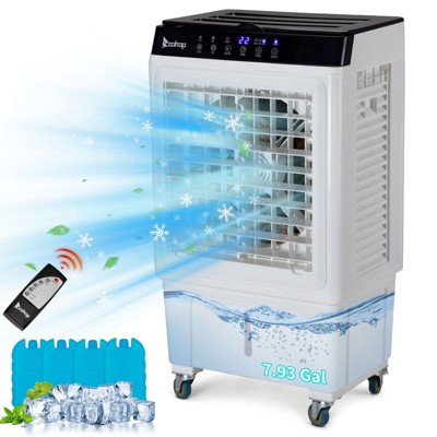 Winado 7.93 Gal 2353CFM 3 in 1 Portable Evaporative Cooler with 4 Casters