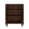 Lirago Brown 6-Tier Shoe Cabinet MDF Wooden 33.5x13.8x43.7 Louvered Doors Adjustable Shelves Storage - 4 of 4