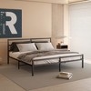 King Size Platform Bed with Headboard and Sturdy Metal Frame - 2 of 4
