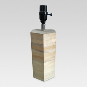 Modern Wood Small Lamp Base Natural Wood Lamp Only - Threshold