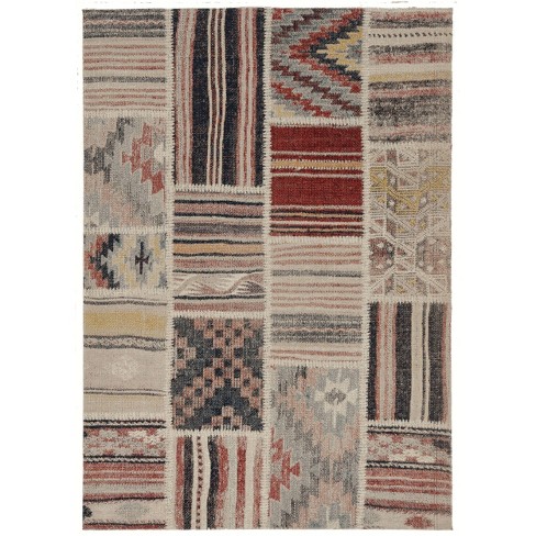 Great Zero Giles Rug Off White/Blue - Linon - image 1 of 4