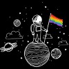 Adult Design By Humans Astronaut Rainbow Flag Space Pride By Avocato Tank Top - 2 of 2