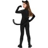 Joyfy Girls Black Cat Halloween Costume Outfits, Kids Cat Outfit Set with Tail, Child Halloween Bodysuit Costume for Cosplay Dress Up Party - 4 of 4