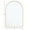 Wooakway Arch Metal Bathroom/Vanity Mirror Decorative Wall Mirror for Living Room Bathroom Bedroom Entryway Black/Gold/Silver - 4 of 4