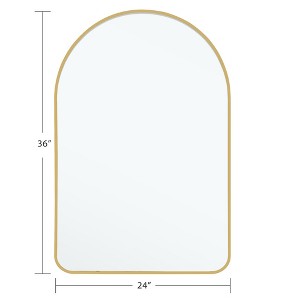 Gold Finish Aluminum Arch Mirror 91x61cm - 1 of 3