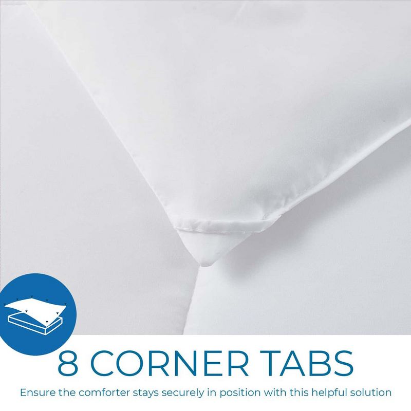Nestl Premium Quilted Down Alternative Comforter with Corner Tabs, All Season Comforter Duvet Inserts, 4 of 10
