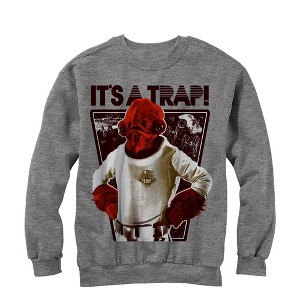 Men's Star Wars Ackbar It's a Trap Sweatshirt - 1 of 3