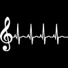 Men's Design By Humans Music Heartbeat By honeytree T-Shirt - 2 of 2
