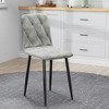 NicBex Dining Table Set for 4 Kitchen Table Square Dining Table Set  Mid Century Modern Faux Marble Tabletop Iron Legs - 2 of 4
