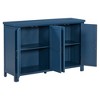 CAVINAS Modern 4-Doors Entryway Sideboard Cabinet with Window Design,Wooden Buffet Cabinet with Storage for Kitchen,Dining Room - 2 of 4
