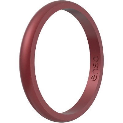 Enso Halo Silicone Birthstone Ring – Ultra-Thin, Comfortable & Safe | Made In USA (Diamond Birthstone, Size 6)
