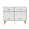 Garvee Modern 6 Drawer Dresser with Gold Handles, Wooden Chest Storage Organizer for Bedroom, Living Room, Entryway - 2 of 4