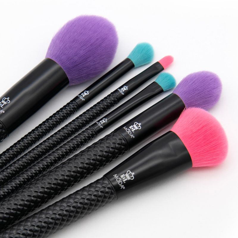 MODA Brush Neon Nights 6pc Full Face Makeup Brush Set., 4 of 9