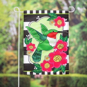 Evergreen Spring Hummingbird Garden Applique Flag 12.5 x 18 Inches Indoor Outdoor Decor - 1 of 4