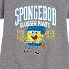 - SpongeBob SquarePants - SpongeBob Slugger Pants Graphic Short Sleeve Fleece Dress - 2 of 4