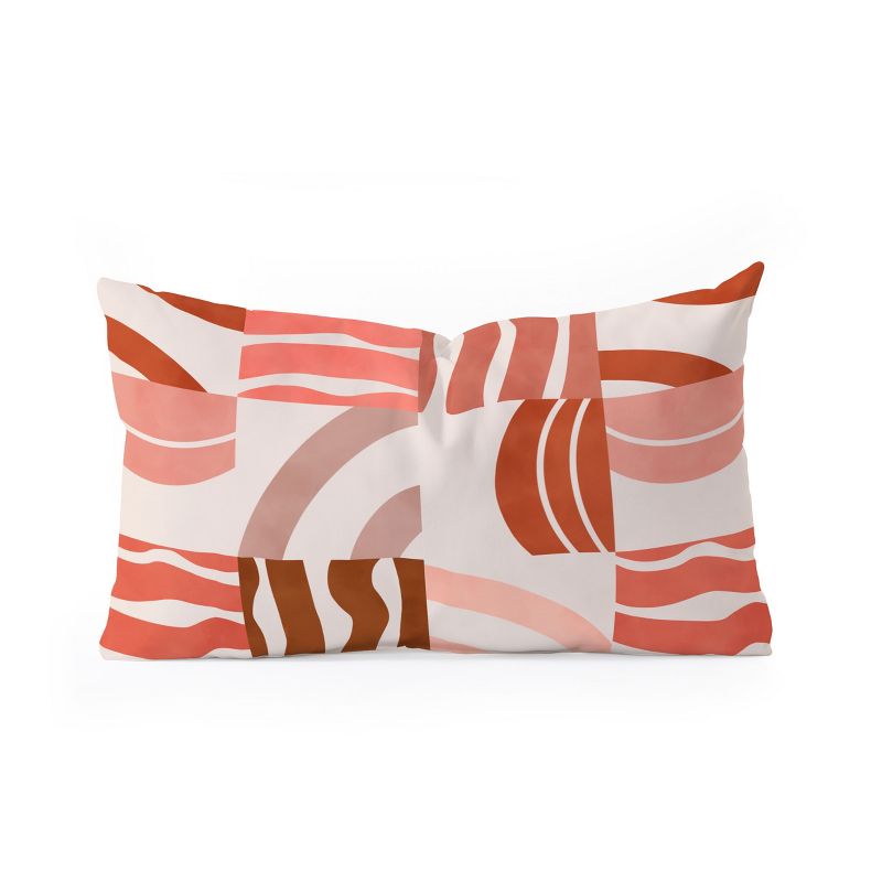 Marta Barragan Camarasa Terracotta modern shapes Oblong Throw Pillow - Society6, 1 of 3
