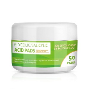 Grocerism 20% Glycolic Acid + 2% Salicylic Acid Pads - Exfoliating with Hyaluronic Acid & Aloe Vera - Facial Pads - 1 of 4