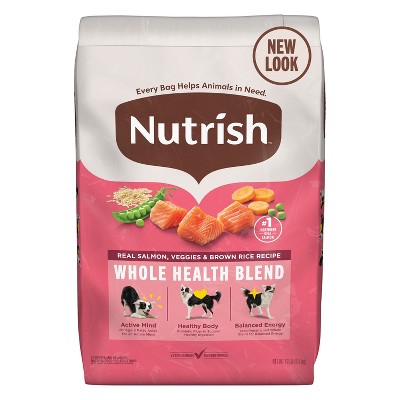 Nutrish Gentle Digestion with Real Salmon, Vegetable & Brown Rice Dry Dog Food - 13lbs