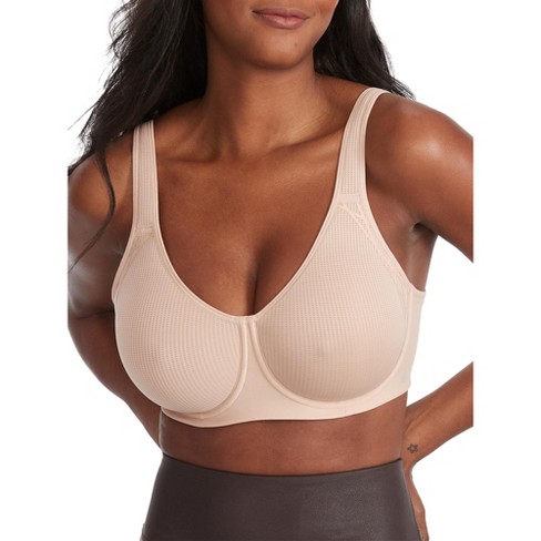 Body Up Women's Medium Impact Spacer Underwire Sports Bra - SB30327 34DD Tan