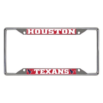 NFL Houston Texans Stainless Steel License Plate Frame