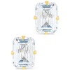 SHINE by Sterling Forever Sterling Silver Emerald Cut Prong Set Stud Earrings - 3 of 4