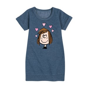 - Peanuts - Patty Valentines Graphic Short Sleeve Fleece Dress - 1 of 4