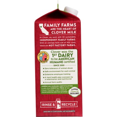 Clover Sonoma UHT Lactose Free Whole Milk - 0.5gal