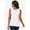 Jessica London Women's Plus Size Stretch Cotton Horseshoe Neck Tank - 3 of 4