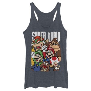 Women's Nintendo Super Mario Party Racerback Tank Top - 1 of 3