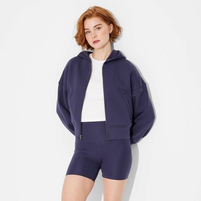 Women's Wedge Zip-Up Hooded Sweatshirt - Wild Fable™