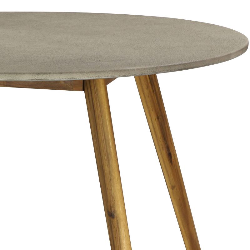Small Round Concrete Outdoor End Table - Gray - Olivia &#38; May, 4 of 16