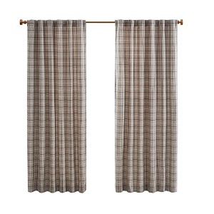 Gracie Mills Brianna Plaid Curtain Panel with Fleece Lining - 1 of 4