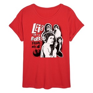Women's - Star Wars - Leia And The Rebels Oversized Graphic T-Shirt - 1 of 4