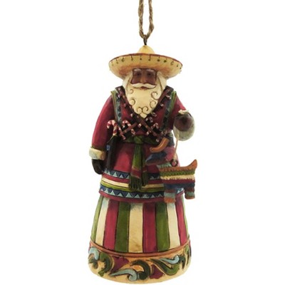 Jim Shore 4.25" Mexican Santa Ornament Pinata Candy Canes  -  Tree Ornaments