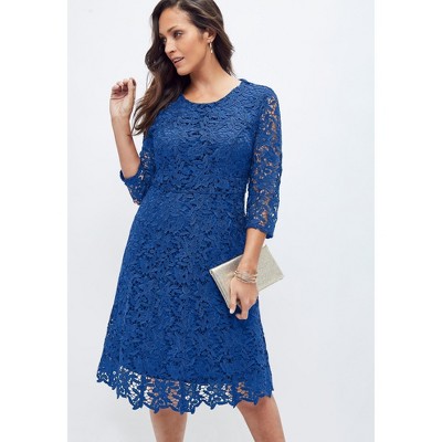 Jessica London Lace Fit & Flare Dress