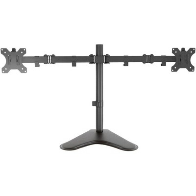 Dual Monitor Mount – Freestanding Monitor Arm with 2 Adjustable VESA Mounts – Black – Stand Steady
