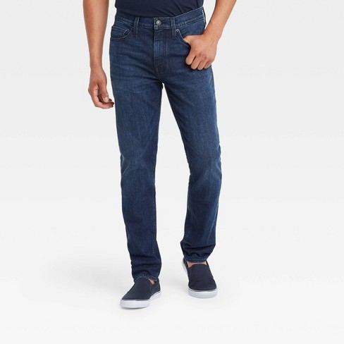 Men's Dark Blue Slim Fit Stretch Jeans