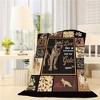 Luxurious German Shepherd Flannel Throw Blanket Double-Sided Plush with Humorous Dog Quotes & Paw Designs, Dog Blanket. - 3 of 4