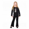 Deux par Deux Girl Organic Cotton T-Shirt Black with Dalmatian - 2 of 4
