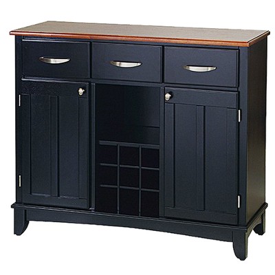 Hutch-Style Buffet Wood/Black/Oak - Home Styles