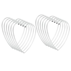 Unique Bargains Metal DIY Decoration Macrame Wreath Heart Shape Dream Catcher Rings 12 Pcs - 1 of 4