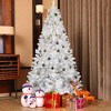 ACEPANO 96 in. H Hinged Artificial PVC Christmas Tree with Memory Wire & 1430 Tips For Holiday Indoor Home Decoration-White - 4 of 4